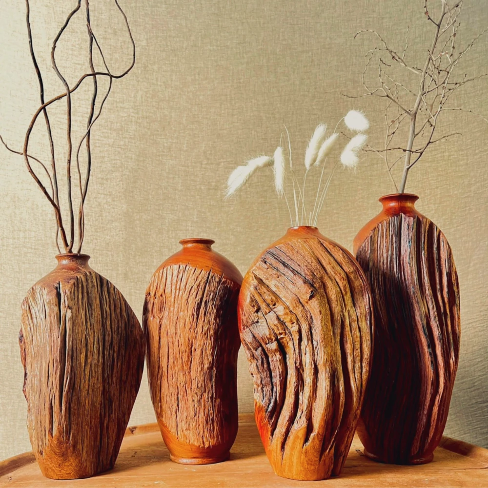 Bình hoa gỗ